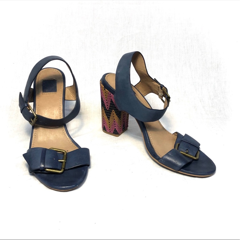 Ella Moss Blue Leather Heels